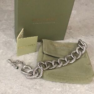 Judith Ripka Limited Edition Sterling Silver & Diamonique Curb Link Bracelet